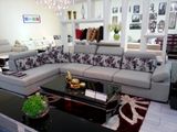 Home Use Big L Shape Fabric and Leather Sofa