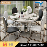 Italian Marble Top Dining Table with 8 Seater Chairs