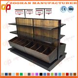 Metal and Wooden Shelves Supermarket Gondola Display Wall Shelving (Zhs428)