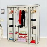 Modern Simple Wardrobe Household Fabric Folding Cloth Ward Storage Assembly King Size Reinforcement Combination Simple Wardrobe (FW-36K)