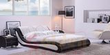 2014 Lastest Design Modern Black Leather Bed