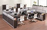 Modern Melamine Public Area 4 Seats Workstation Pa...