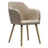 Solid Legs Fabric Dining Chair (W13903-2)