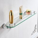 FLG Bathroom Bath Glass Shelf Bathroom Fitting Wall Mounted